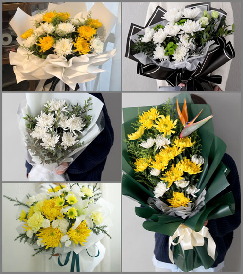 黑龙江牡丹江海林市山市种奶牛场白事花束代送